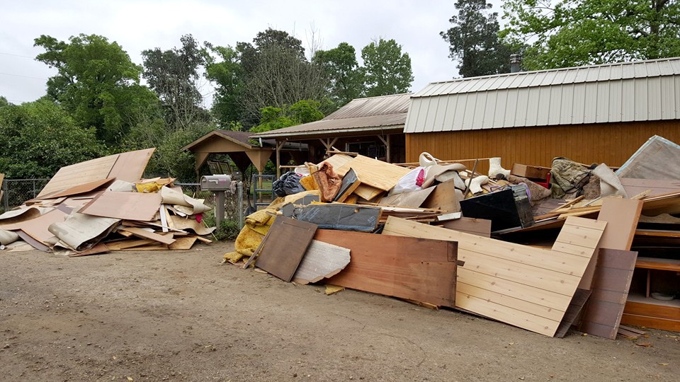 Flood victims waste and damage
