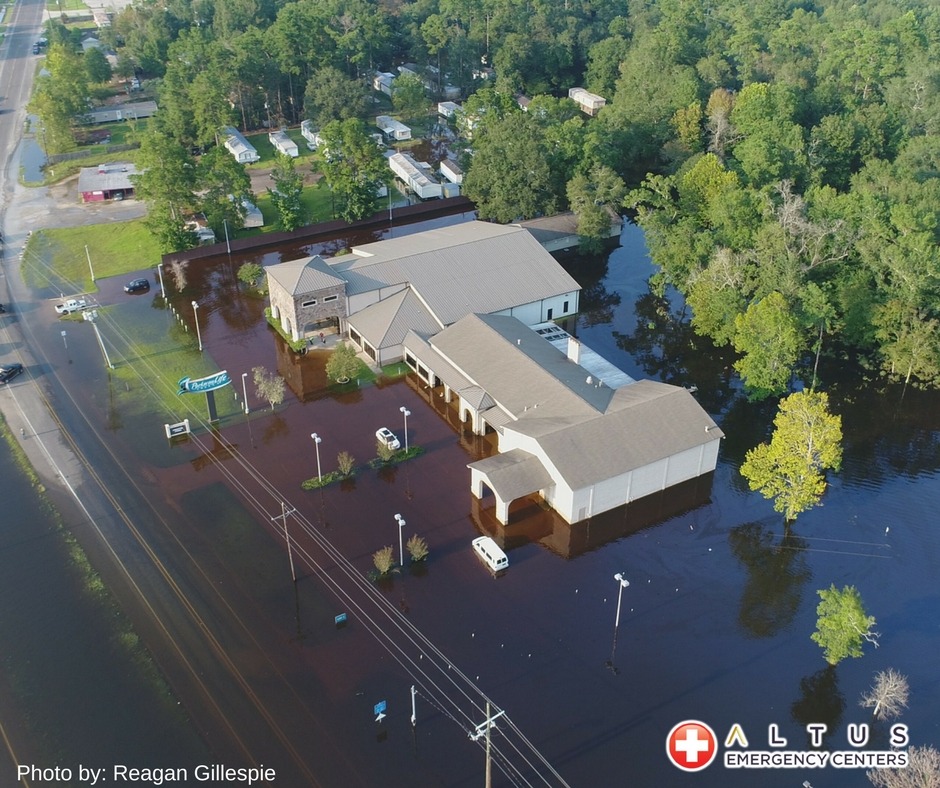 flooded businesses after hurricane
