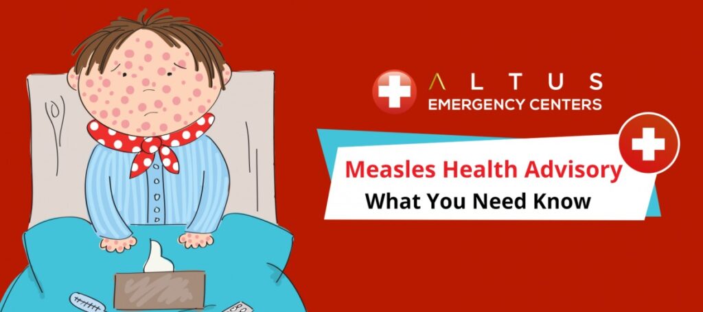 cartoon of a child wild with measles