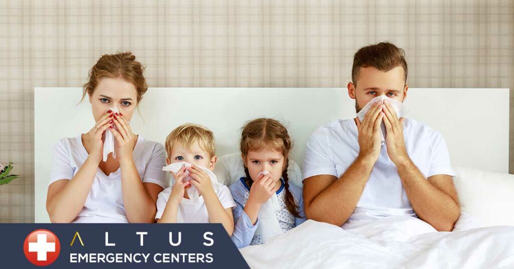 family with flu