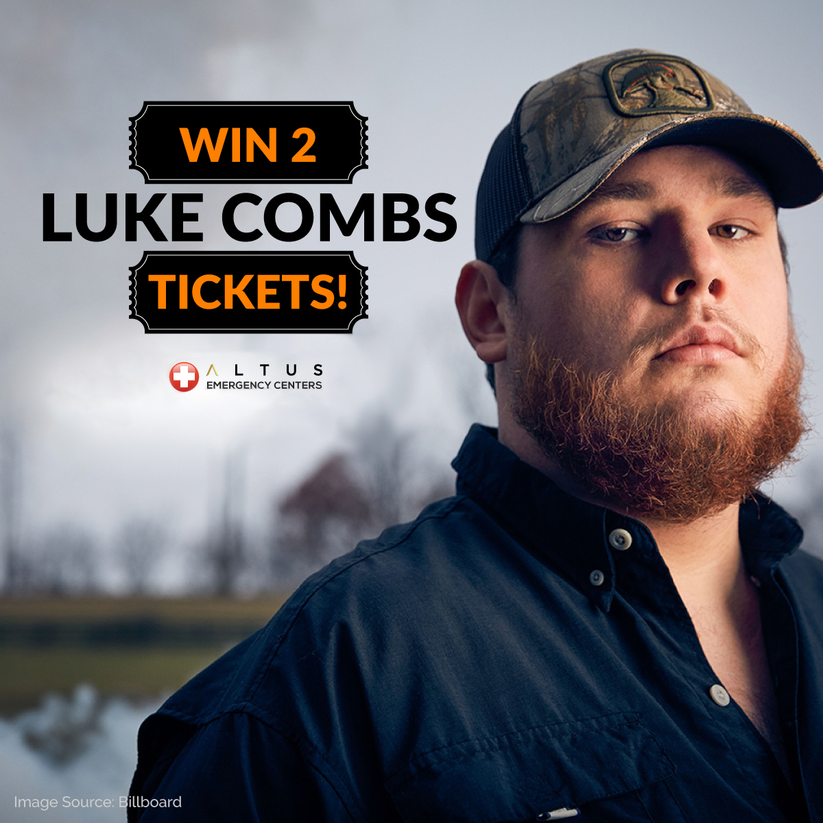 Win 2 Luke Combs Tickets Flyer