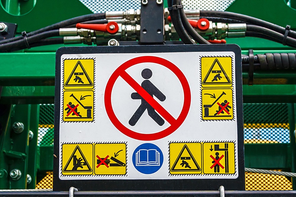 tractor warning signs